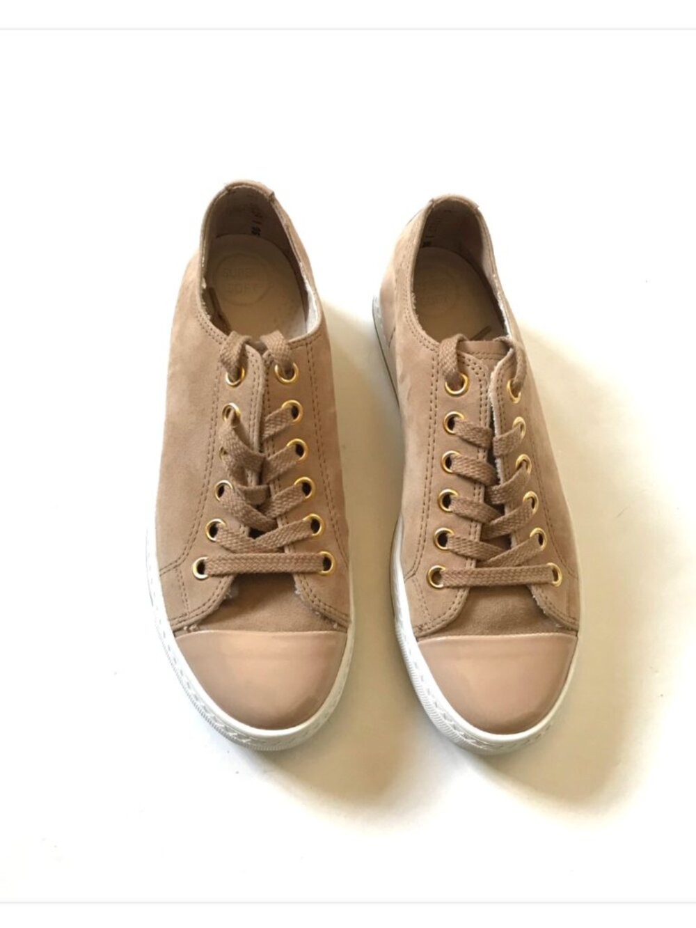 NEW Paul Green Sophie Low Top Sneakers Trainers Womens 5 7.5 Sahara Tan Lace Up - Picture 6 of 13